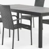 Conjuntos Mesa Y Sillas De Jardín>JYSK MOSS + GUDHJEMMesa MOSS L214/315 + 4 sillas GUDHJEM gris
