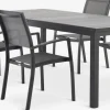 Conjuntos Mesa Y Sillas De Jardín>JYSK MOSS + STRANDBYMesa MOSS L214/315 + 4 sillas STRANDBY gris