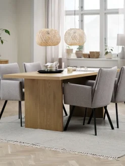 Mesas De Comedor|Conjuntos De Comedor>JYSK MUNKEBY + GJESINGMesa MUNKEBY L180 roble cálido + 4 GJESING beis/negro