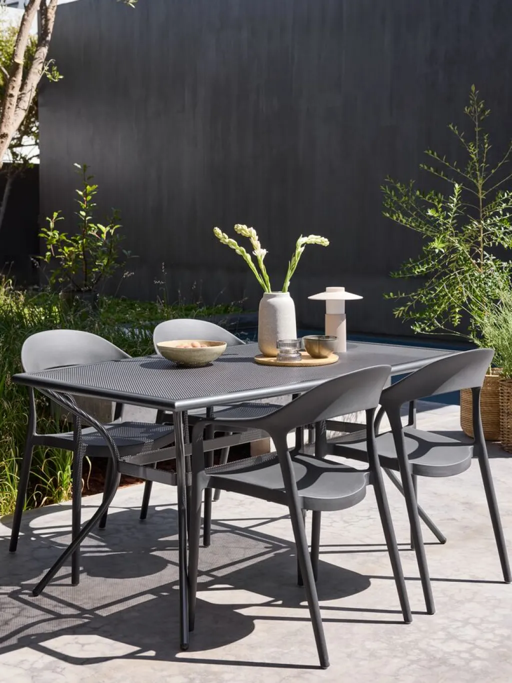 Sillas De Jardín>JYSK NANNESTADSilla apilable NANNESTAD gris oscuro