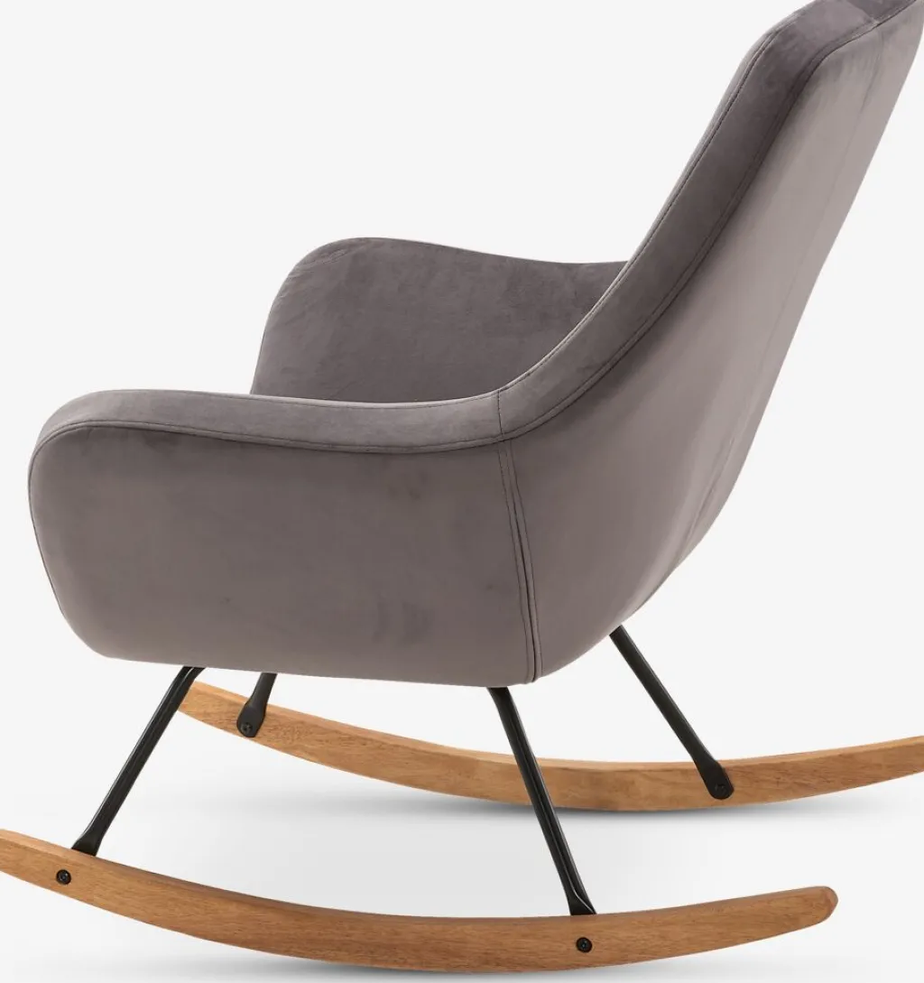 Sillones>JYSK NEBELMecedora NEBEL terciopelo Gris