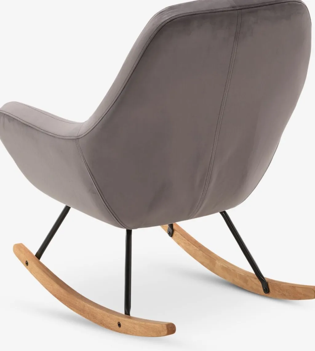 Sillones>JYSK NEBELMecedora NEBEL terciopelo Gris