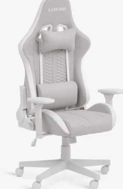 Sillas De Oficina|Sillas Gaming>JYSK NIBESilla gaming NIBE blanco/tela beis Blanco+Beige