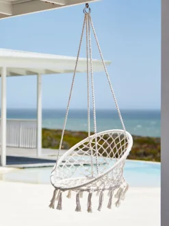Muebles De Jardín|Hamacas Y Sillas Colgantes>JYSK NITTEDALSilla colgante NITTEDAL Ø80 blanco crudo