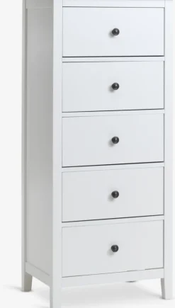 Cómodas|Cómodas>JYSK NORDBYCómoda NORDBY 5 cajones blanco