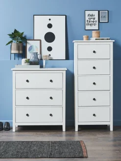 Cómodas|Cómodas>JYSK NORDBYCómoda NORDBY 5 cajones blanco