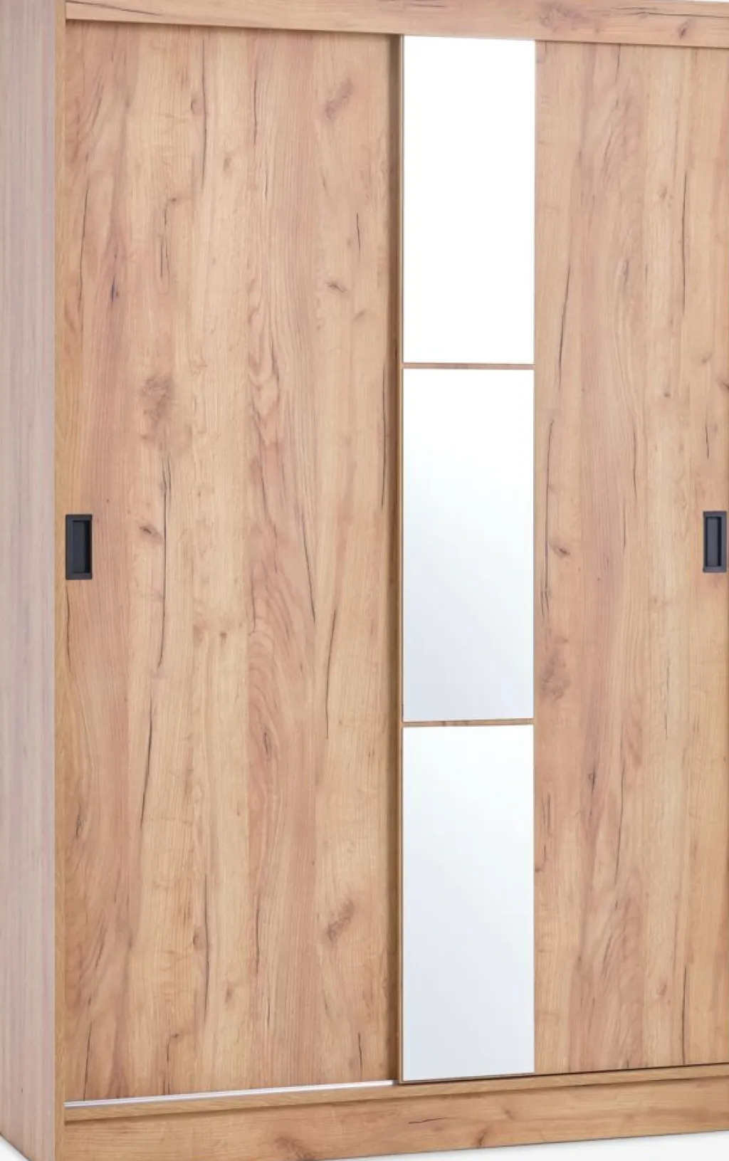 Armarios|Todos Los Armarios>JYSK ODDERArmario ODDER 120x201 2 puertas correderas con espejo roble Roble salvaje natural