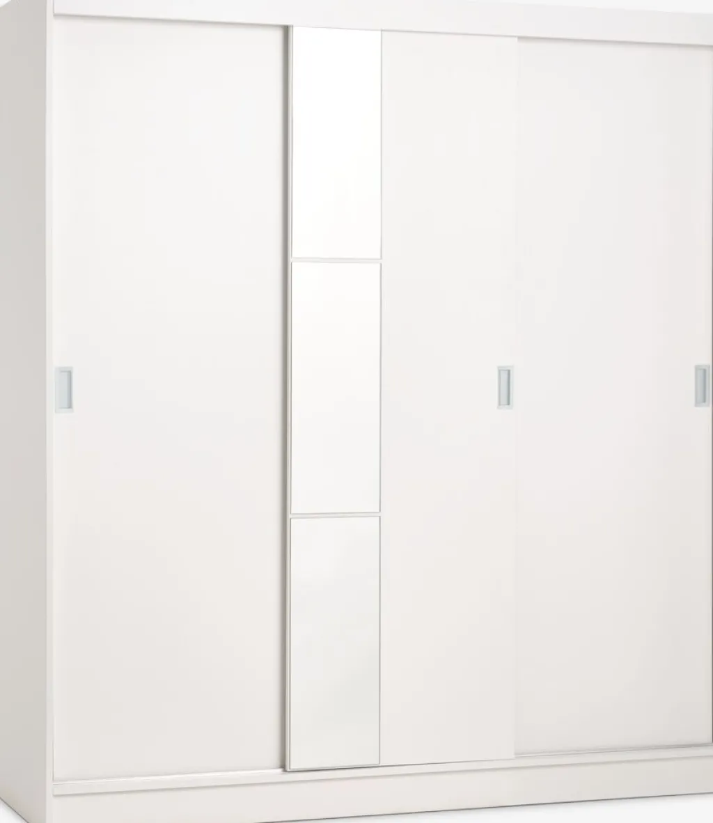 Armarios|Todos Los Armarios>JYSK ODDERArmario ODDER 179x201 3 puertas correderas con espejo Blanco