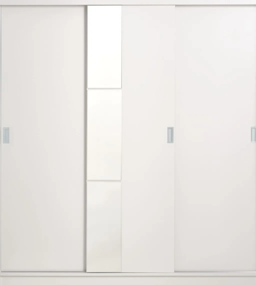 Armarios|Todos Los Armarios>JYSK ODDERArmario ODDER 179x201 3 puertas correderas con espejo Blanco