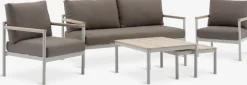 Conjuntos Mesa Y Sillas De Jardín|Muebles De Jardín>JUTLANDIA ODDESUNDConjunto muebles jardín ODDESUND 4,5 plazas beis Beige, Marrón oscuro