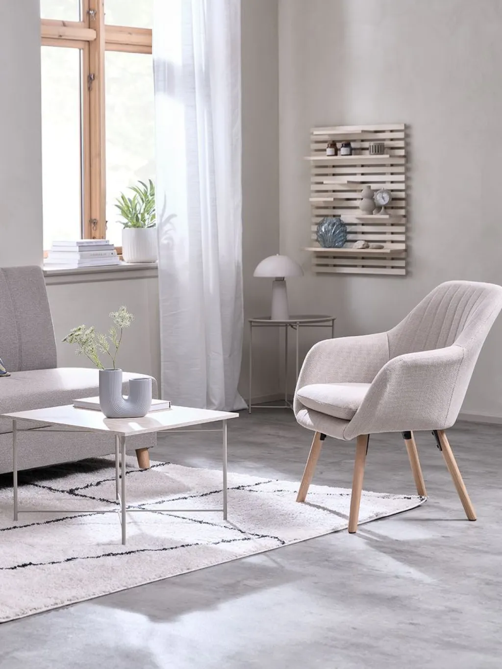 Alfombras>JYSK ODONAlfombra ODON 135x190 crema Gris antracita, Crema
