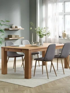 Mesas De Comedor|Conjuntos De Comedor>JYSK OLDE + JONSTRUPMesa OLDE L200 roble natural + 4 sillas JONSTRUP gris