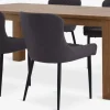 Mesas De Comedor|Conjuntos De Comedor>JYSK OLDE + PEBRINGEMesa OLDE L200 roble natural + 4 sillas PEBRINGE gris/negro