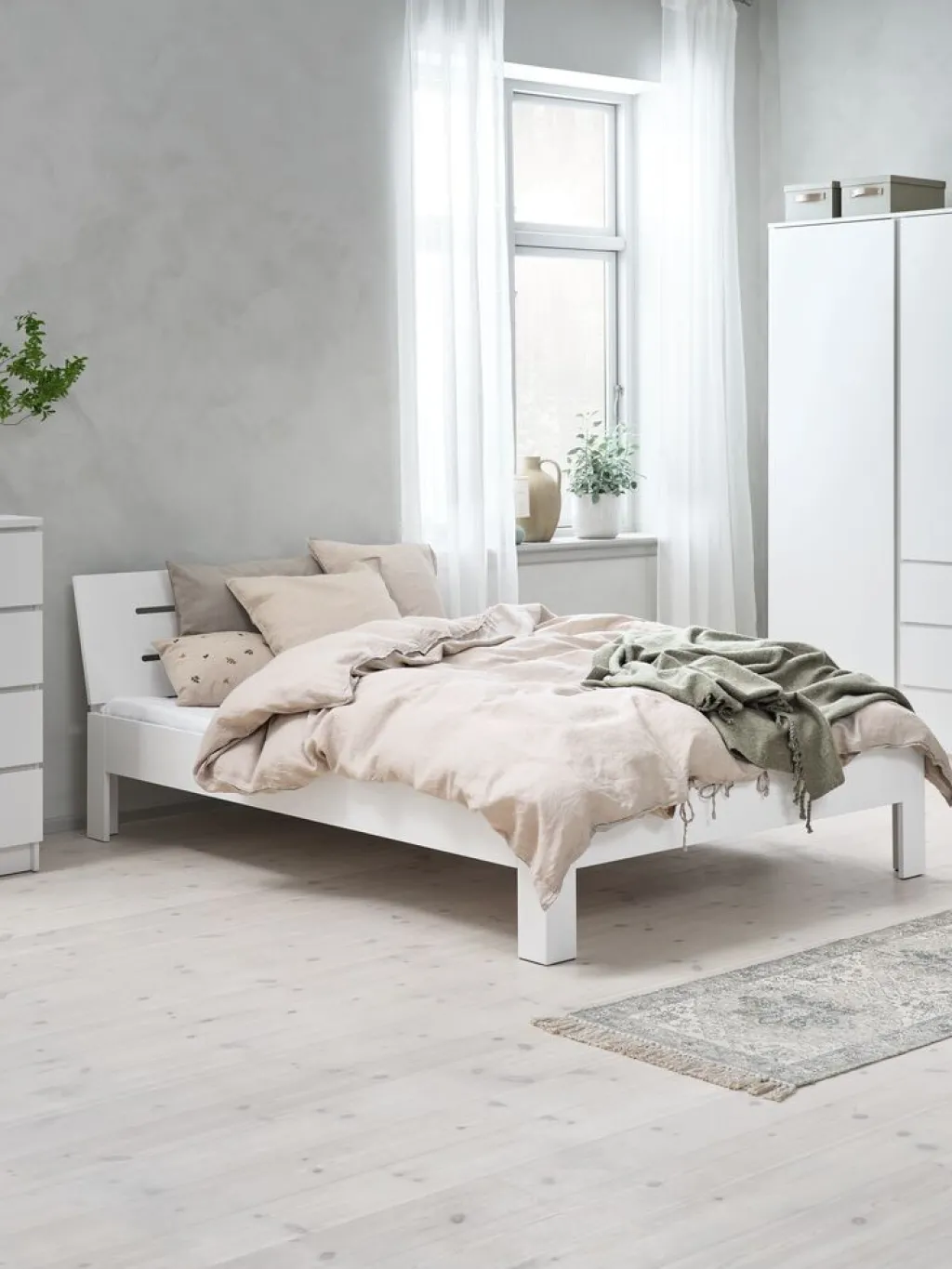Estructuras De Cama|90 X 190 Cm>JYSK OLSKEREstructura de cama OLSKER 150x190 Blanco