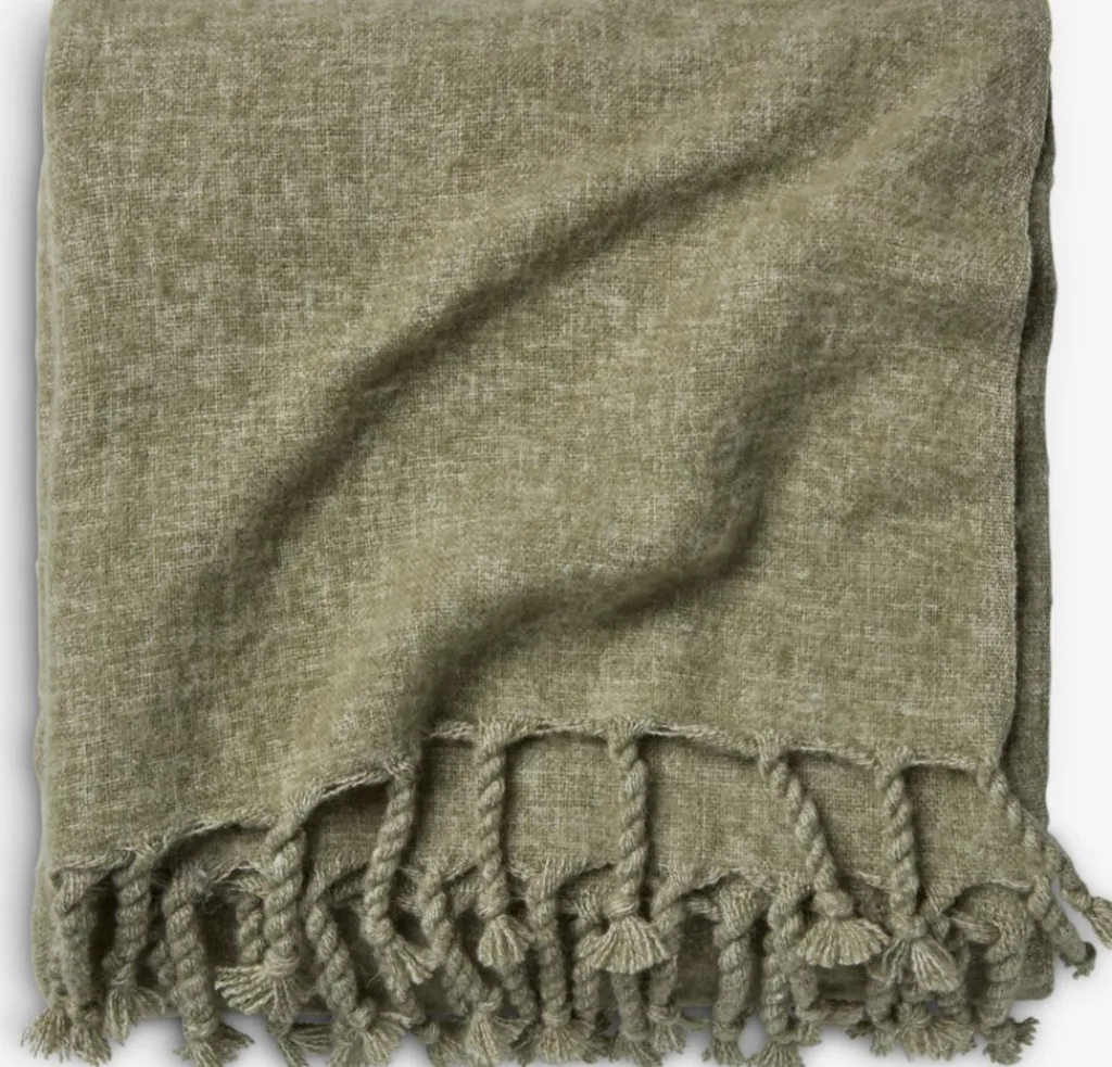Mantas>JYSK REINFANNManta de lana REINFANN 130x170 mezcla lana verde