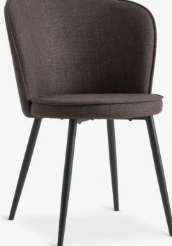 Sillas De Comedor>JYSK RISSKOVSilla de comedor RISSKOV tela /negro Marrón oscuro