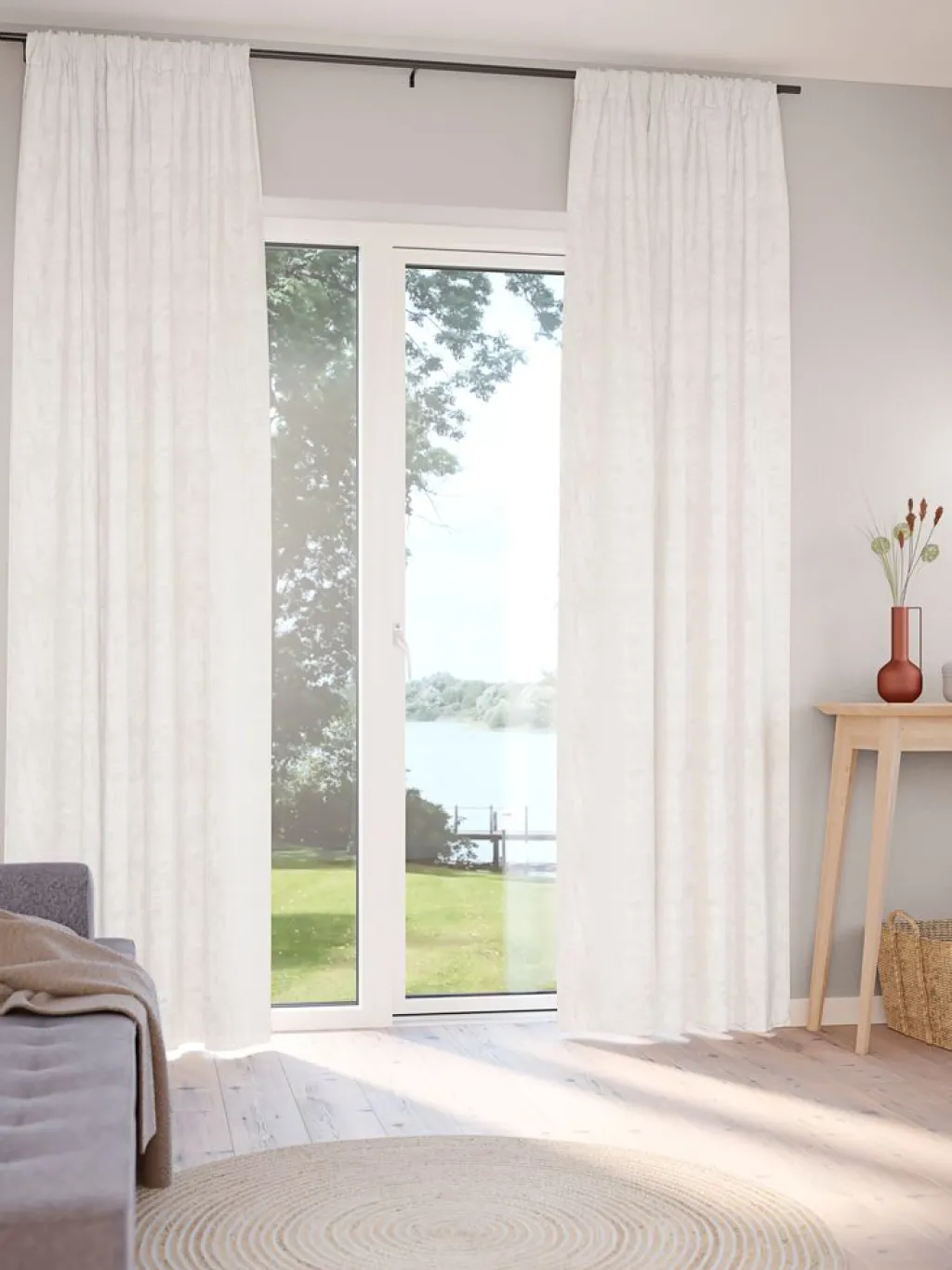 Cortinas Traslúcidas>JYSK RORECortina RORE 1x140x300 microfibra hojas