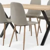 Mesas De Comedor|Conjuntos De Comedor>JYSK ROSLEV + BISTRUPMesa ROSLEV L140 roble natural + 4 sillas BISTRUP arena