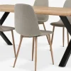 Mesas De Comedor|Conjuntos De Comedor>JYSK ROSLEV + BISTRUPMesa ROSLEV L200 roble natural + 4 sillas BISTRUP arena