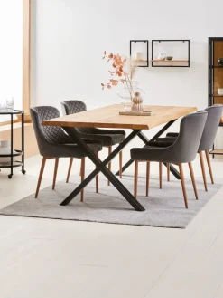 Mesas De Comedor>Royal Oak ROSLEVMesa de comedor ROSLEV 95x200 roble natural/negro