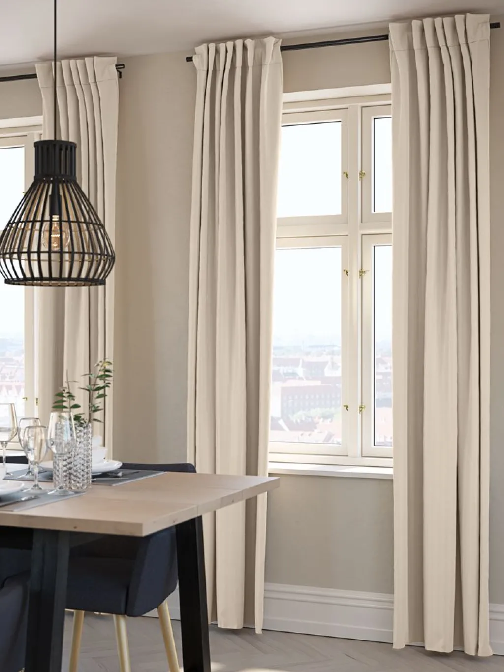 Cortinas Gruesas>JYSK ROXENCortina ROXEN 1x140x245 beis Beige