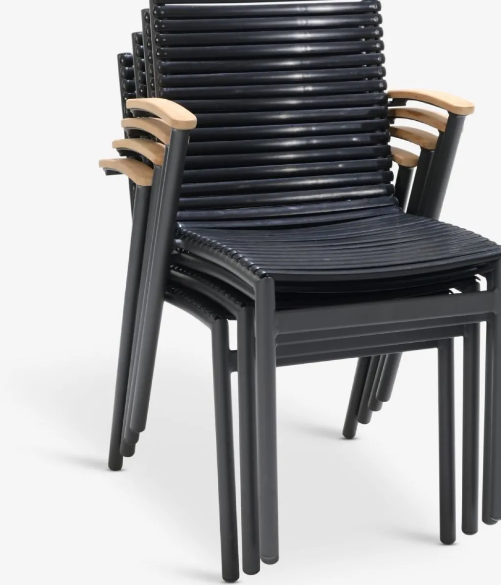 Sillas De Jardín>JUTLANDIA SADBJERGSilla apilable SADBJERG negro