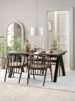Mesas De Comedor|Conjuntos De Comedor>JYSK SANDBY + LYKSBORGMesa SANDBY L160 roble oscuro + 4 LYKSBORG roble oscuro