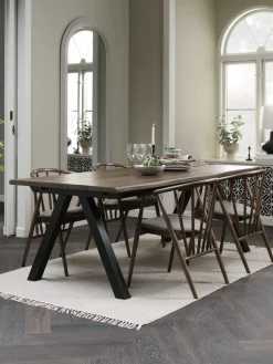 Mesas De Comedor|Conjuntos De Comedor>JYSK SANDBY + LYKSBORGMesa SANDBY L210 roble oscuro + 4 LYKSBORG roble oscuro