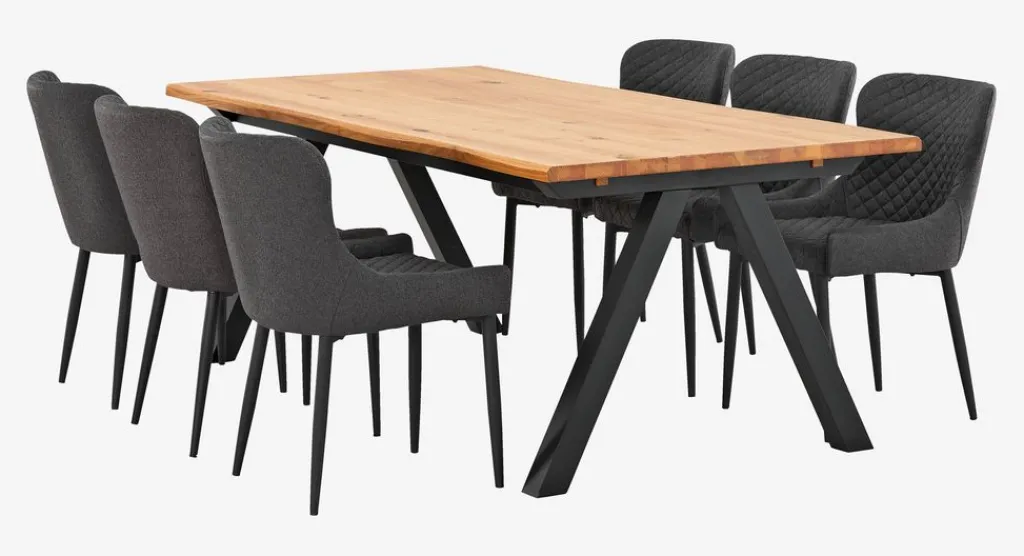 Mesas De Comedor>Royal Oak SANDBYMesa de comedor SANDBY 100x210 roble natural/negro Roble natural+Negro