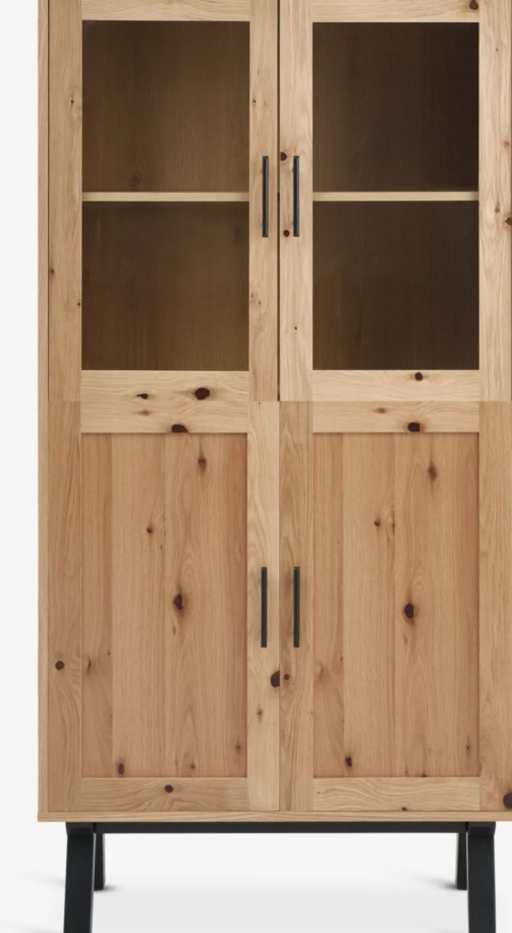 Vitrinas|Vitrinas>Royal Oak SANDBYVitrina SANDBY 2 puertas roble natural/negro