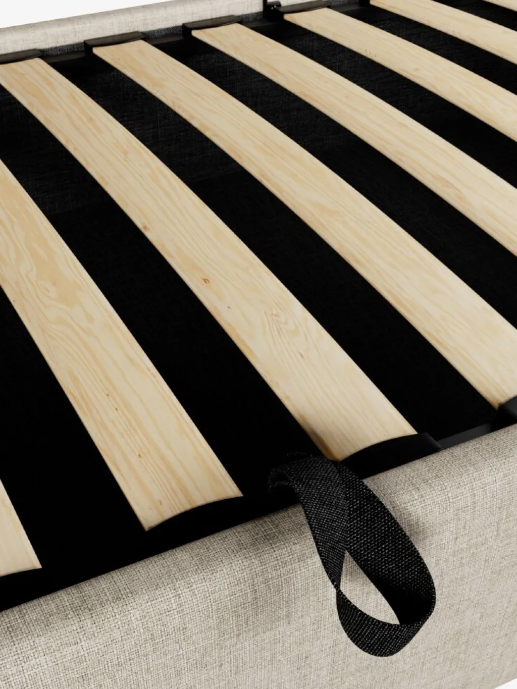 Camas Con Almacenaje|90 X 190 Cm>JYSK SEDENCanapé SEDEN 90x190 apertura lateral tela beis Beige