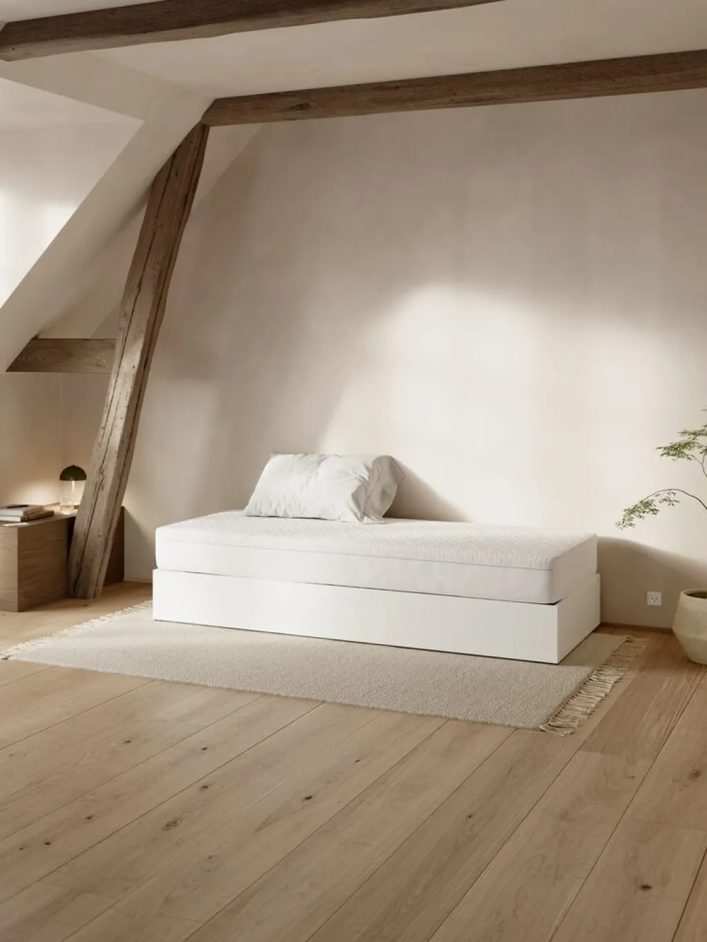 Camas Con Almacenaje|90 X 190 Cm>JYSK SEDENCanapé SEDEN 90x190 apertura lateral tela Blanco