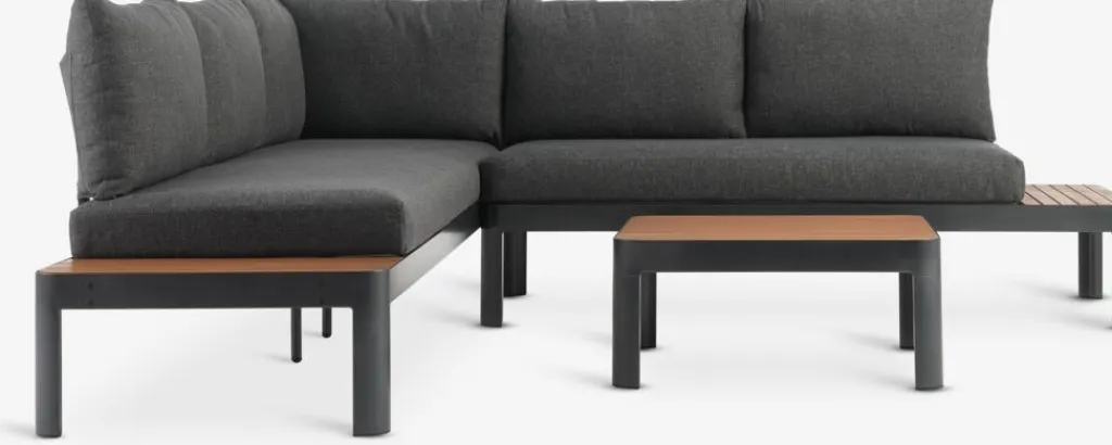 Conjuntos Mesa Y Sillas De Jardín|Muebles De Jardín>JUTLANDIA SIRDALConjunto muebles jardín SIRDAL 5 plazas gris oscuro