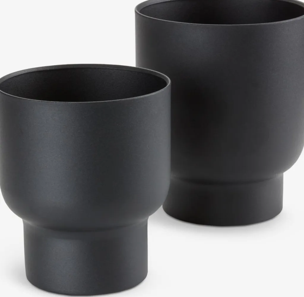 Maceteros>JYSK SKADEMacetero SKADE Ø16/14 negro juego de 2