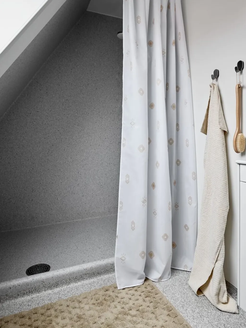 Cortinas De Baño>JYSK SKOGHALLPLUSCortina de ducha SKOGHALL 180x200 blanco
