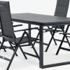 Conjuntos Mesa Y Sillas De Jardín>JUTLANDIA SONNERUP + MYSENMesa SONNERUP L215 + 4 sillas MYSEN gris