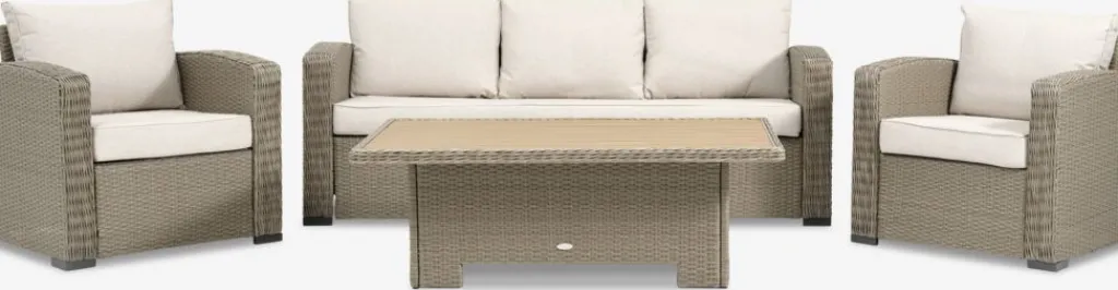 Conjuntos Mesa Y Sillas De Jardín|Muebles De Jardín>JUTLANDIA STAVERNConjunto muebles jardín STAVERN 5 plazas Natural