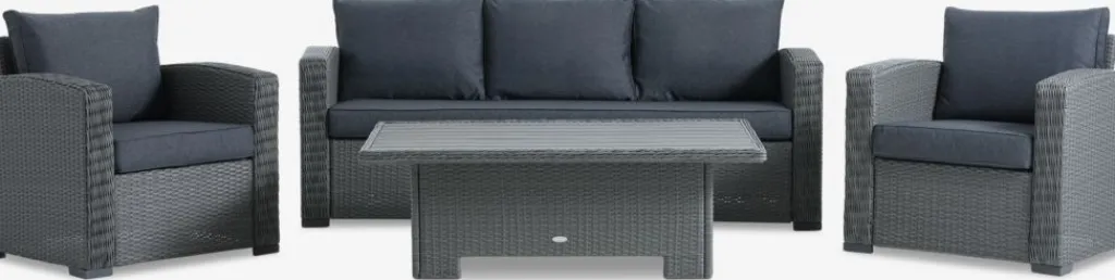 Conjuntos Mesa Y Sillas De Jardín|Muebles De Jardín>JUTLANDIA STAVERNConjunto muebles jardín STAVERN 5 plazas Gris