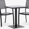 Conjuntos Mesa Y Sillas De Jardín>JYSK STENUNGSUND + STRANDBYMesa STENUNGSUND L60 + 2 sillas STRANDBY gris
