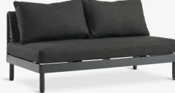 Conjuntos Mesa Y Sillas De Jardín|Muebles De Jardín>JYSK STORLIEN + VOSSConjunto jardín STORLIEN travertino + VOSS 2 plazas negro