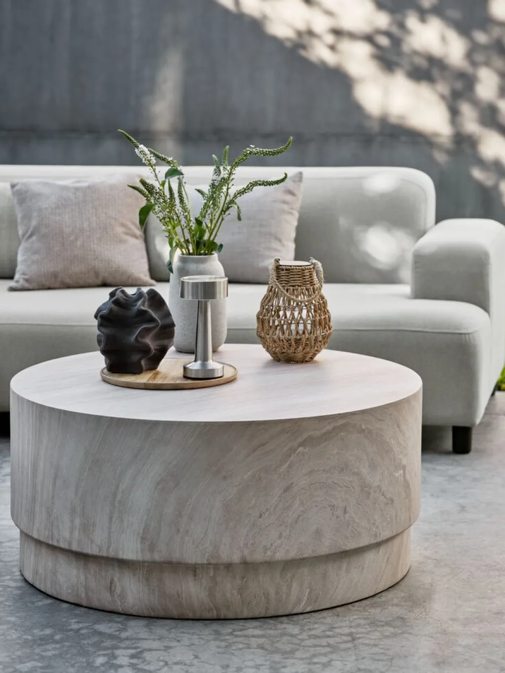 Mesas De Jardín|Muebles De Jardín>JYSK STORLIENMesa de centro de exterior STORLIEN Ø90xA41 travertino