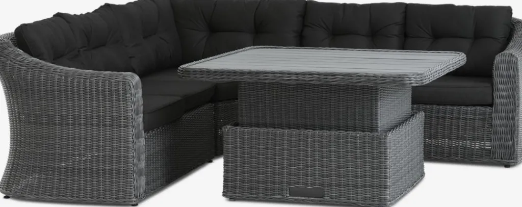 Conjuntos Mesa Y Sillas De Jardín|Muebles De Jardín>JUTLANDIA TAMBOHUSEConjunto muebles jardín TAMBOHUSE 5 plazas Gris