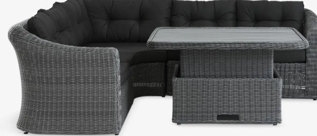 Conjuntos Mesa Y Sillas De Jardín|Muebles De Jardín>JUTLANDIA TAMBOHUSEConjunto muebles jardín TAMBOHUSE 5 plazas Gris