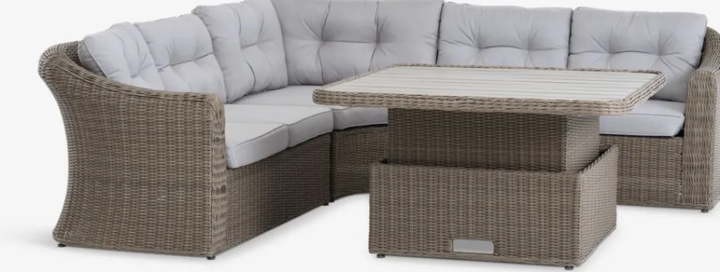 Conjuntos Mesa Y Sillas De Jardín|Muebles De Jardín>JUTLANDIA TAMBOHUSEConjunto muebles jardín TAMBOHUSE 5 plazas Natural