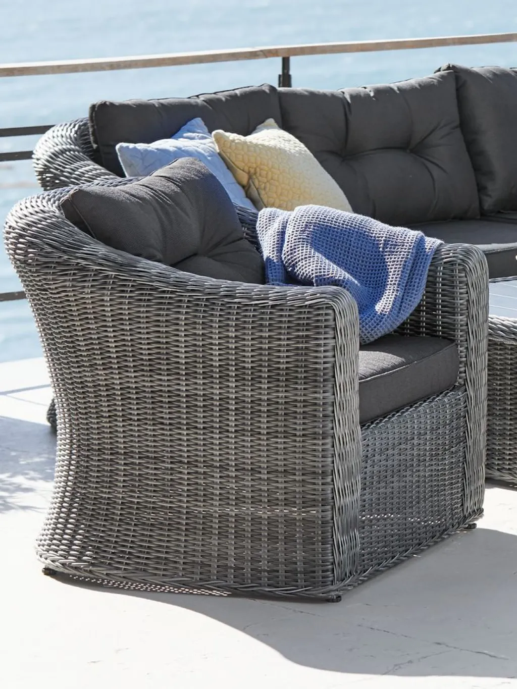 Sillas De Jardín|Muebles De Jardín>JUTLANDIA TAMBOHUSESillón de exterior TAMBOHUSE gris