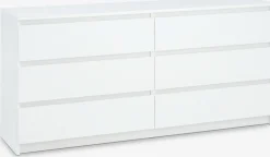 Cómodas|Cómodas>JYSK TANGECómoda TANGE 3+3 cajones blanco