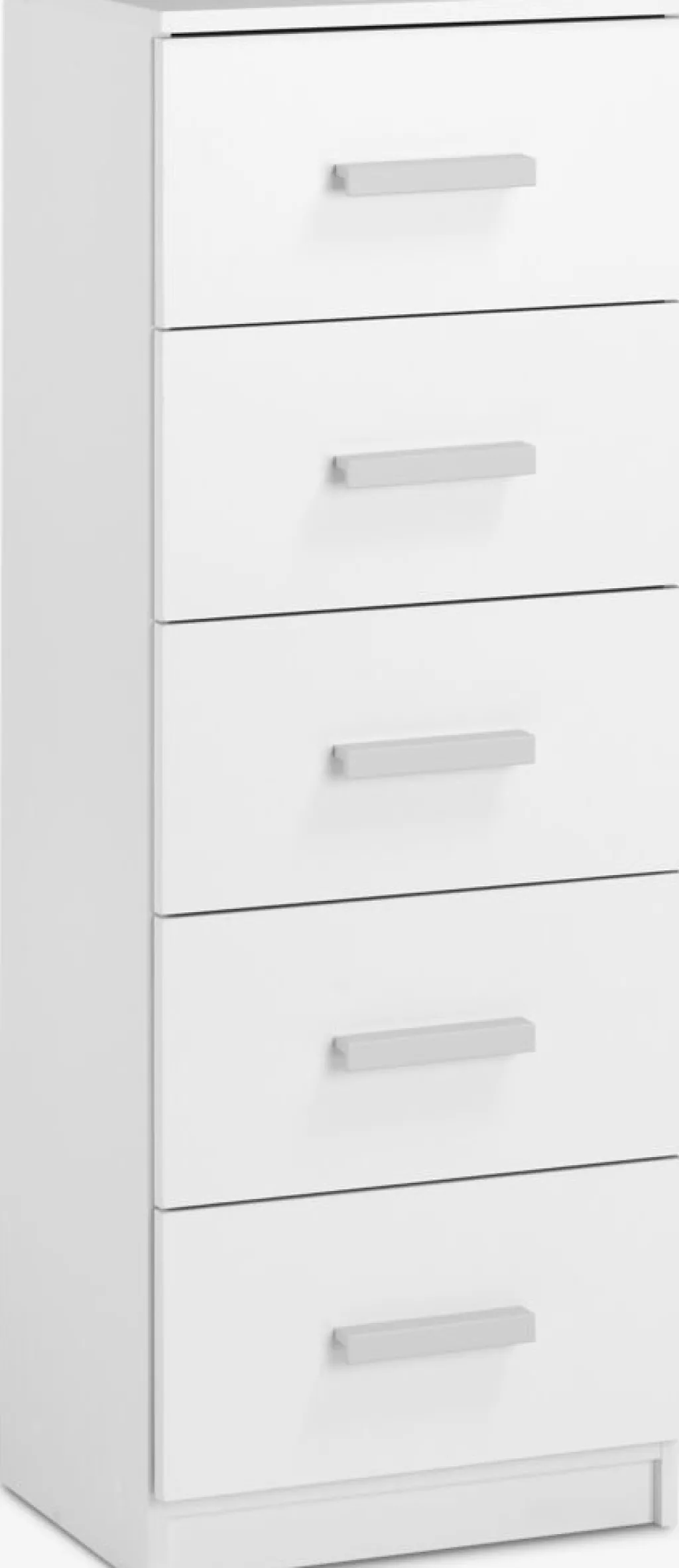 Cómodas|Cómodas>JYSK TAPDRUPCómoda TAPDRUP 5 cajones finos blanco