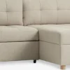Sofás Cama|Sofás Cama>JYSK TEGLHUSESofá cama con chaise longue TEGLHUSE tela beis