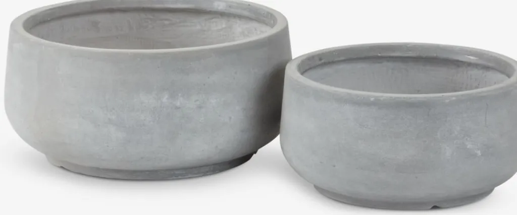 Maceteros>JYSK TERASSEMacetero TERASSE Ø44/36 gris juego de 2
