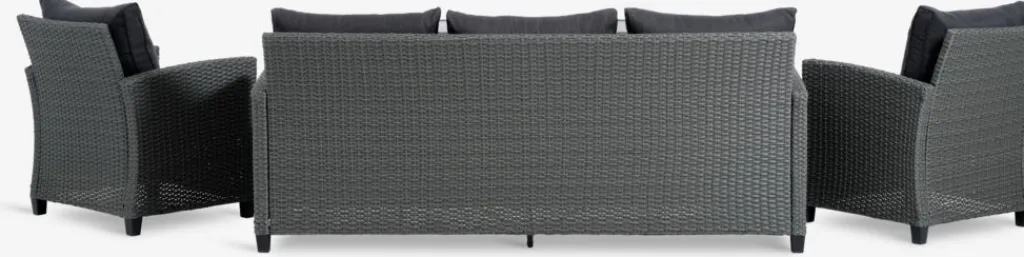 Conjuntos Mesa Y Sillas De Jardín|Muebles De Jardín>JYSK THISEConjunto muebles jardín THISE 5 plazas gris